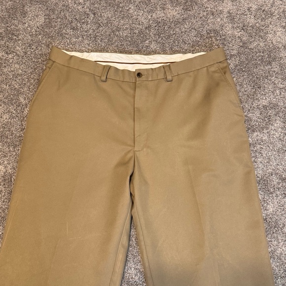 Mens Haggar Dress Pants With Elastic in the Waist 40 x 32 Big & Tall Tan - Picture 5 of 13